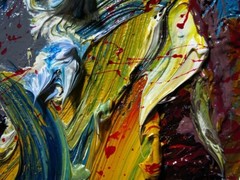 MODERN ORIGINAL OIL█PAINTING█VINTAGE█IMPRESSIONIST█ART ACTOR SIGNED ABSTRACT A