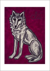 JACQUELINE DITT – The Wise Wolf A4 PRINT n. Painting