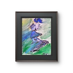 Lady In The Wind Figurative Abstract Expressionist Art Painting