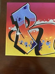 Graffiti “R” 8 x 10 Original Painted Canvas One Of A Kind