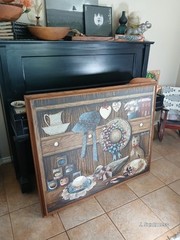 H. Huntington Cottagecore Folk Art Oil Painting Americana ***REPRINT***