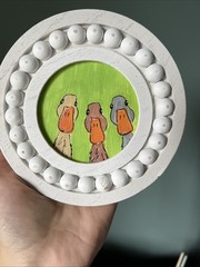 Goose,duck,funny,cute,original,miniature Painting,small,mini,framed