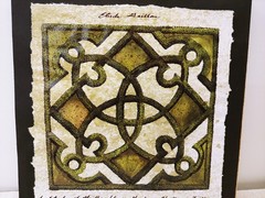Etude Maillon Celtic Knot Watercolor / Acrylic Art Study Painting Chateaux Saill