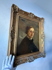 ANTIQUE 19TH CENTURY ENGLISH EUROPEAN OIL PAINTING OLD BRITISH PORTRAIT UK 1800s