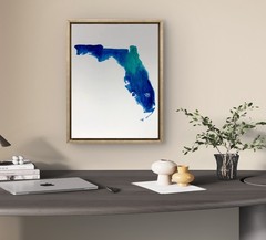 WS original florida painting 14X11 gallery paper modern expressionist fine art