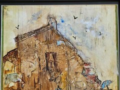 ORIGINAL MIXED MEDIA PAINTING by JAMES HOUPT (1935-2022, PORT ORANGE ~ FLORIDA)