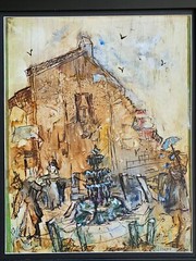 ORIGINAL MIXED MEDIA PAINTING by JAMES HOUPT (1935-2022, PORT ORANGE ~ FLORIDA)