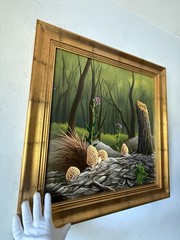 ANTHONY BENTON GUDE VINTAGE MODERN REALISM LANDSCAPE OIL PAINTING SURREALISM ART
