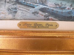 Thomas Kinkade Notre Dame Paris Limited Edition Numbered Print on Canvas 8X10