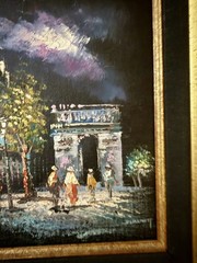Stunning Framed Oil and canvas Paris painting signed by Caroline Burnett