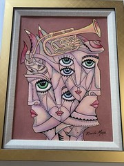 Ricardo Maya Original Painting Authentic Cuban Modernist Nicaragua Abstract 16″