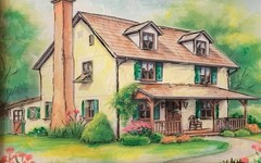 ORIGINAL Painting Watercolor “Country Cottage” By Sibley 5×7” Matted