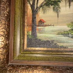 Vintage Signed PAUL SAMSON Oil on Board 8×10″ Louisiana Bayou Series.