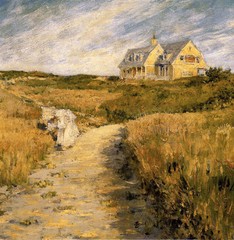 Huge Oil painting William Merritt Chase – The Chase Homestaead Shinnecock canvas