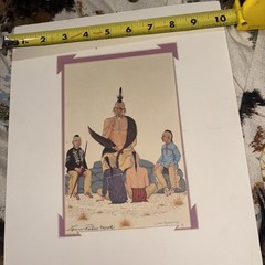 Loren Pahsetopah „Things To Be Remembered“ 1990 NATIVE AMERICAN ART 5 By 7.5