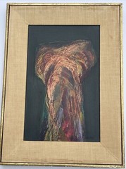 Mid Century Abstract Painting Modernism Expressionism 1950’s Non Objective Oil