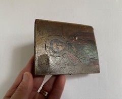 Antique 4.5″X3.5″ Religious ICON PAINTING on Wood-Saint Pantaleon-Physician-OLD!