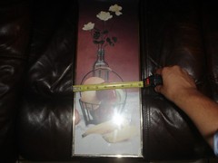 Artistic Painting: Flower Vase, Fruit Basket, Banana, Apples 8 x 20