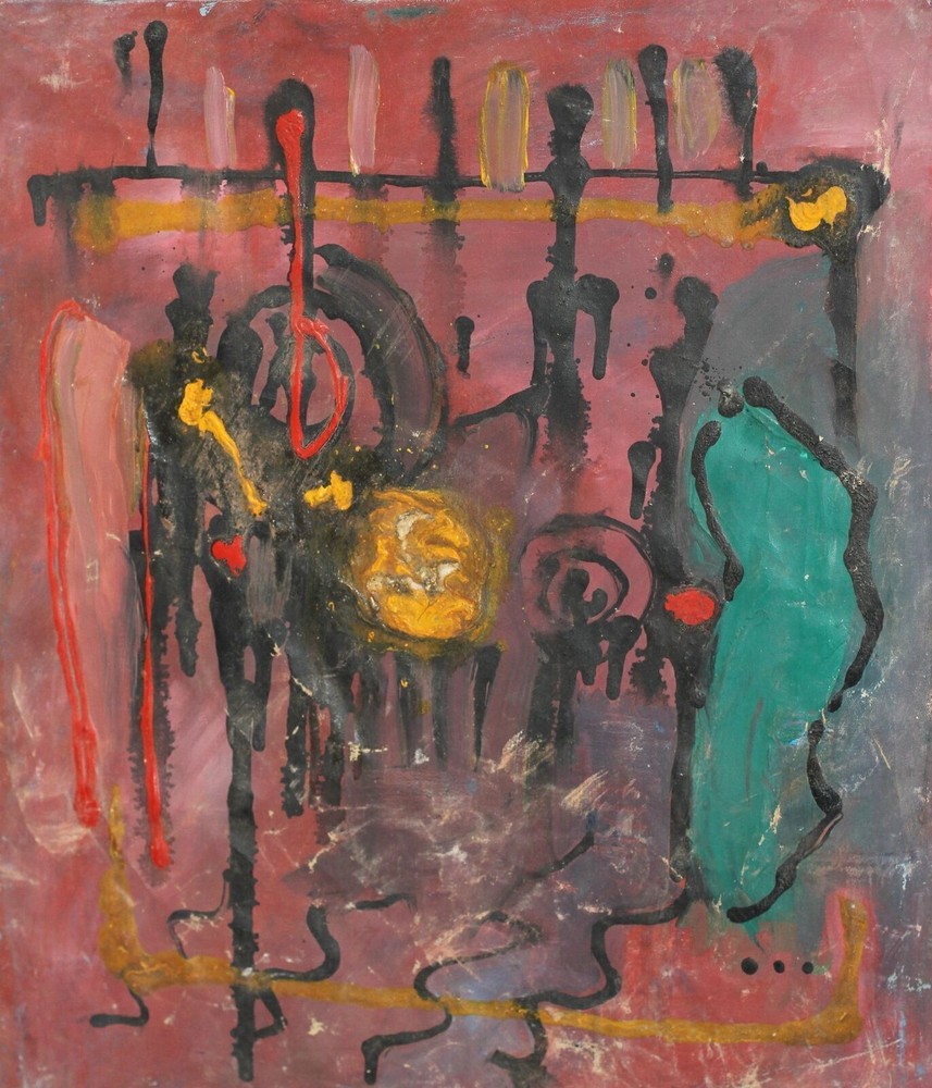 Vintage oil painting abstract composition