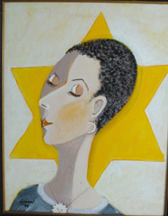 Picasso Style Cubism Acrylic Original Art „Star is Born Framed by Leean Swanson
