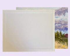 Gorgeous Oil painting on Canvas. Landscape With Church. Original. Impressionism