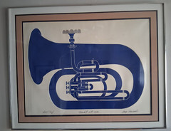 Original Artist Proof Pop Art Painting by Jean Sariano „Handel with care“ 1980