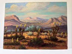 Chilton Landscape Painting Desert American Impressionist Impressionism Vintage