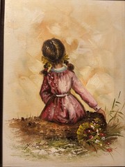 Vintage Original Oil Painting On Canvas Signed Y. Stephan Framed Artwork
