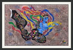 Jiang Tiefeng „Dance with Pipa“ | Huge Original Painting on Rice Paper | 45×62″