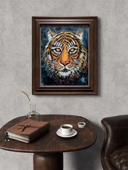Susan Tolle-Knight Tiger Head 11×14 Original Expressionist Painting
