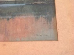 Antique Tyrolean Landscape Watercolor by Listed Italian Artist Eugenio Benvenuti