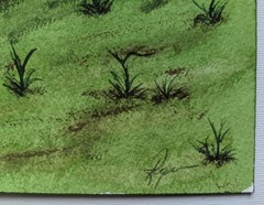Orig Watercolor Mountain Landscape Scene Painting Sgd by Artist 12 3/16″x9 1/16″