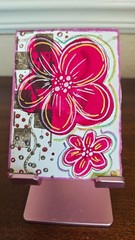 ACEO original art mini card gouache watercolor ink abstract floral collage 5