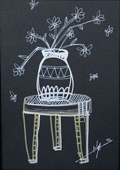 PAINTING ORIGINAL INK ON CANSON PAPER (FRAME INCLUDED) 5”x 7” CUBAN ART By LISA.