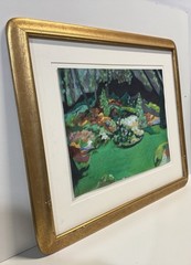 Vintage Vibrant Colorful Pastel Painting Signed Framed