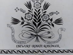 Vintage Framed, Handgemaltes Hinterglasbild, Entwurf:Renate:Kobinger