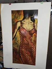 Adam Finli Painting NM 16x36in Painted On 44x30in Canvas Signed Not Framed