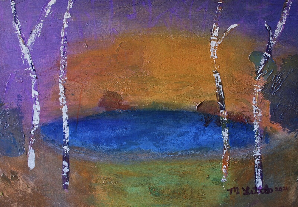 Mark Little professional artist canvas Painting￼ 26”x38” , Abstract Modern￼