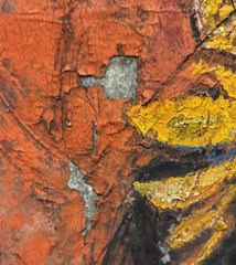 Gusti Sholihin 1960 Vintage Gadis Bali Girl Portrait Oil on Canvas Painting 27”
