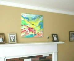 PAINTING Steven G. Graff artwork „Light Salad“ 24″x24″ orig.acrylic stretched