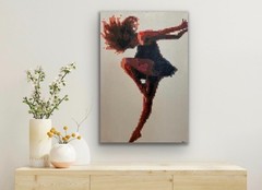 ORIGINAL handmade acrylic painting on stretch canvas „The Jump“ 24in x 36 in