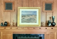Framed Gottfrid Olsson Landscape Oil On Wood Painting Signed And Dated 1935