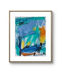 MONA VIVAR 14 x 11 Original Abstract Acrylic Painting On Paper Artist Signed