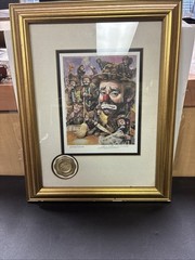 EMMETT KELLY A Tribute to Circus Collection Leighton Jones Signed Framed Print