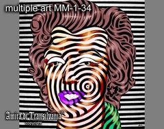 Marilyn Monroe Wall Art Celebrity Famous Well Known Artist Pop Optical Painting