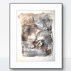 Original Art 9×12 Heavy Art Paper Expressionism Abstract Colorful Acrylic Decor