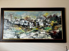 Brazilian Favelas Original Oil Painting by Hall Groat, Sr.