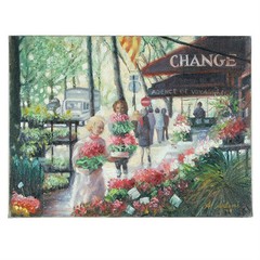 „Garden District, Paris“ By Anthony Sidoni 1994 Signed Oil on Canvas 9″x12″