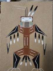 Allan Houser Signed Original Kachina Native American Painting, THUNDER