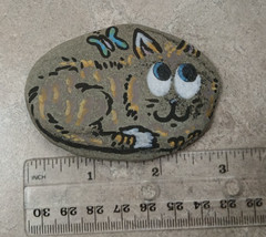 Pet Rock Hand Painted Rock Art Gag Gift Cat